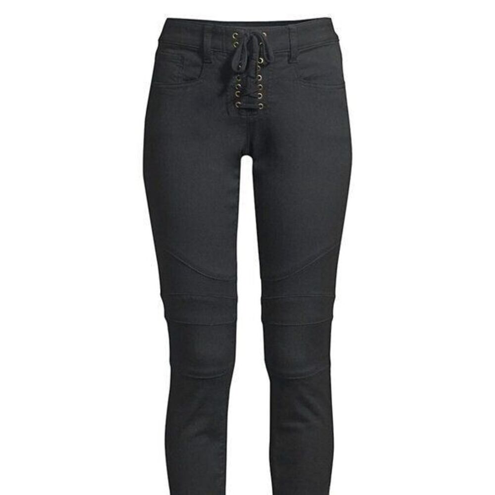 Joie Adorea Ankle Zip Lace Up Ankle Pants Caviar Size 23